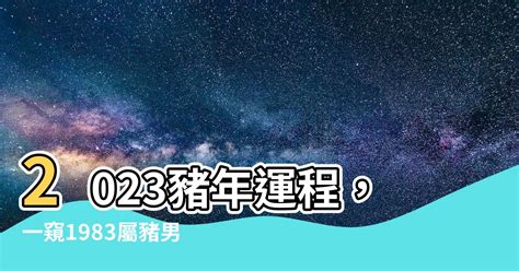 2023豬年運程1983男|生肖豬兔年每月運勢